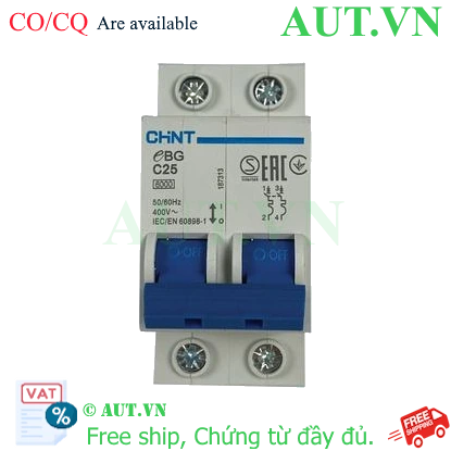Ảnh của MCB CHINT eBG 2P C25 6kA 