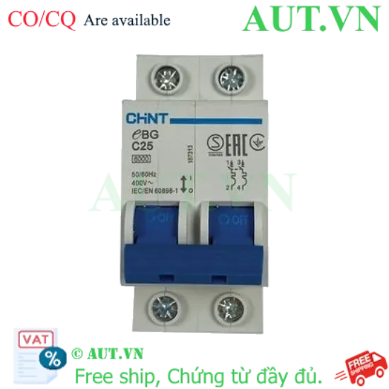 Ảnh của MCB CHINT eBG 2P C25 6kA 