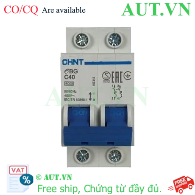 Ảnh của MCB CHINT eBG 2P C40 6kA 