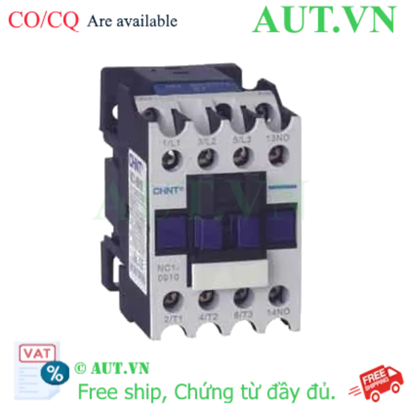 Ảnh của NC1-0910 660VAC - Công tắc tơ 3 pha CHINT - 3NO - 1NO