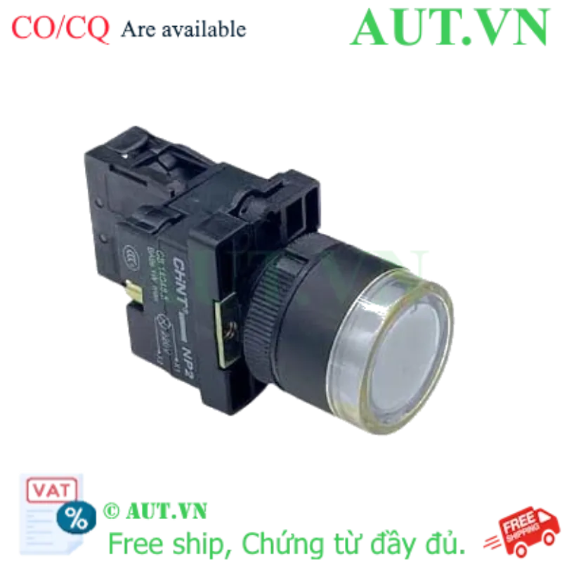 Ảnh của Nút nhấn có đèn loại nhấn nhả CHINT NP2-EW3163 230V LED 