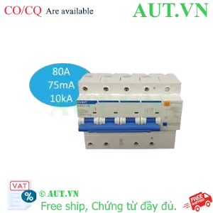 Ảnh của RCBO chống rò CHINT NXBLE-125 4P D80 75mA 