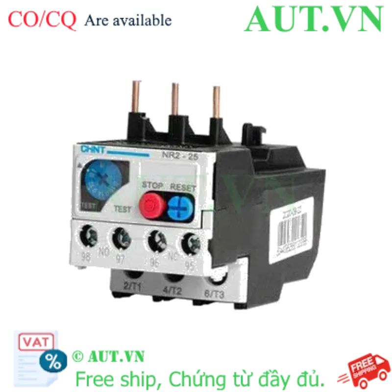 Ảnh của Rơ le nhiệt CHINT NR2-25 0.1-0.16A 