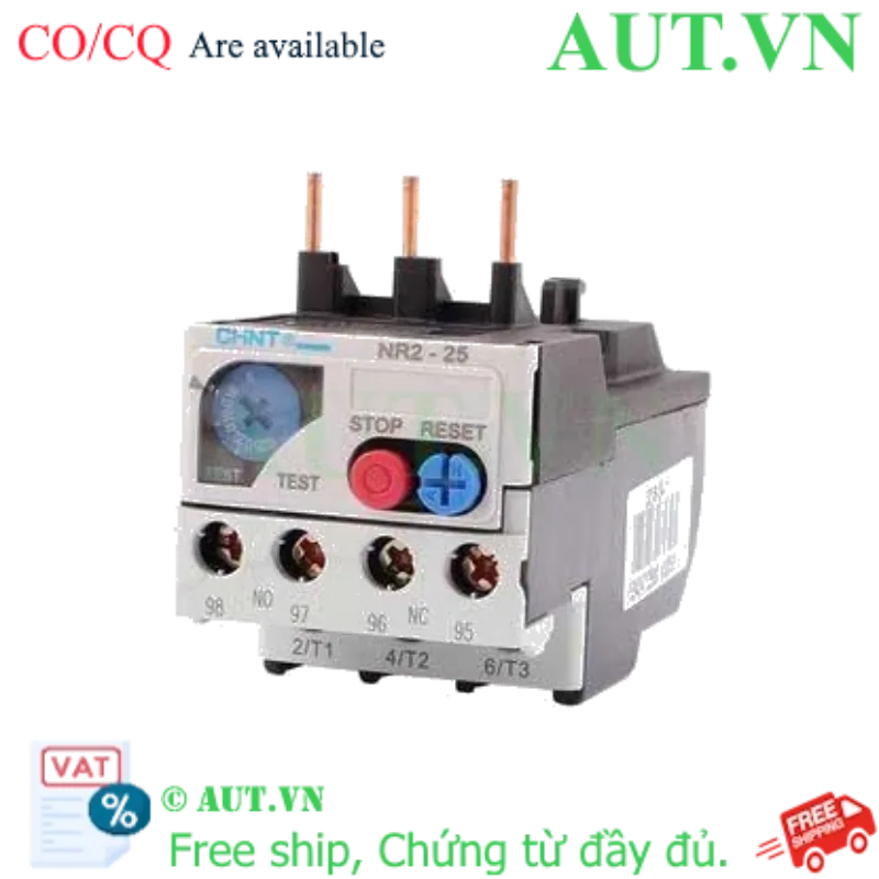 Ảnh của Rơ le nhiệt CHINT NR2-25 0.16-0.25A 