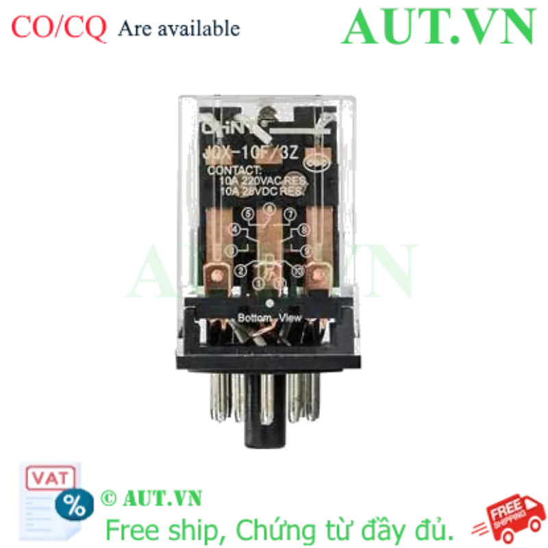 Ảnh của Rơ le trung gian CHINT JQX-10F/2Z 5VDC 8 chân tròn 10A