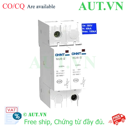 Ảnh của Thiết bị chống sét CHINT NU6-II 100kA/385V 1P 