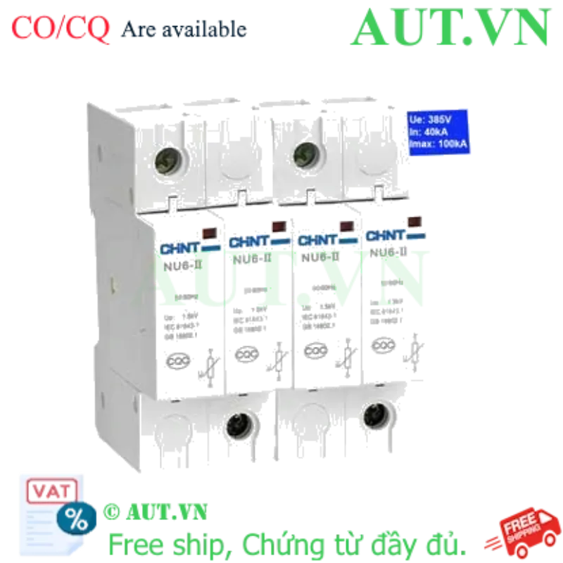 Ảnh của Thiết bị chống sét CHINT NU6-II 100kA/385V 2P 