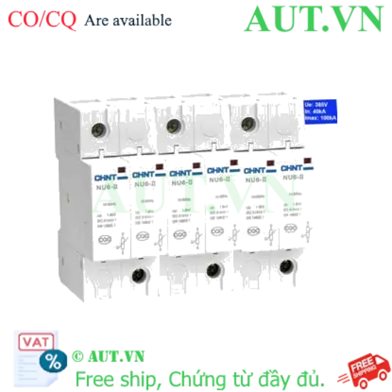 Ảnh của Thiết bị chống sét CHINT NU6-II 100kA/385V 3P 