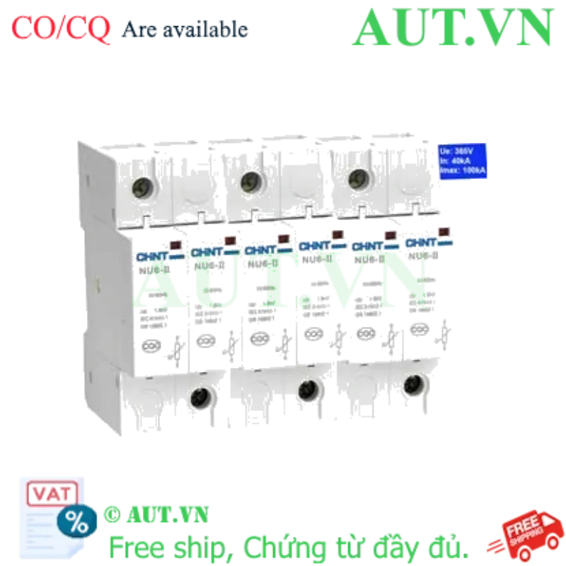 Ảnh của Thiết bị chống sét CHINT NU6-II 100kA/385V 3P 