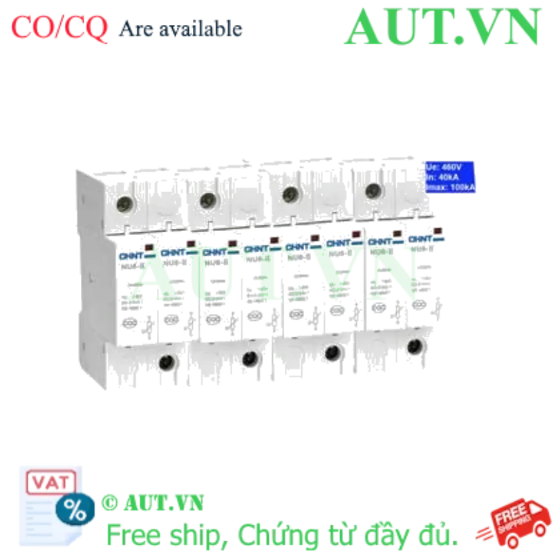 Ảnh của Thiết bị chống sét CHINT NU6-II 100kA/460V 4P 