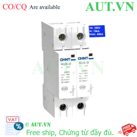 Ảnh của Thiết bị chống sét CHINT NU6-II 40kA/385V 2P 