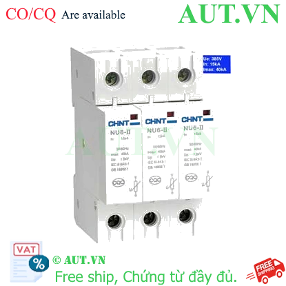 Ảnh của Thiết bị chống sét CHINT NU6-II 40kA/385V 3P 