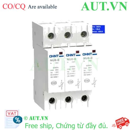 Ảnh của Thiết bị chống sét CHINT NU6-II 40kA/385V 3P 