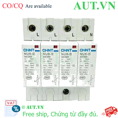 Ảnh của Thiết bị chống sét CHINT NU6-II 40kA/385V 4P 
