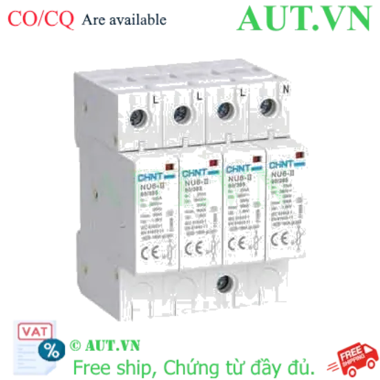 Ảnh của Thiết bị chống sét CHINT NU6-II 60kA/385V 4P 