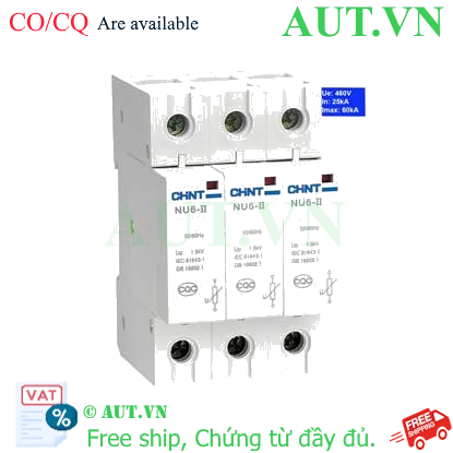 Ảnh của Thiết bị chống sét CHINT NU6-II 60kA/460V 3P 