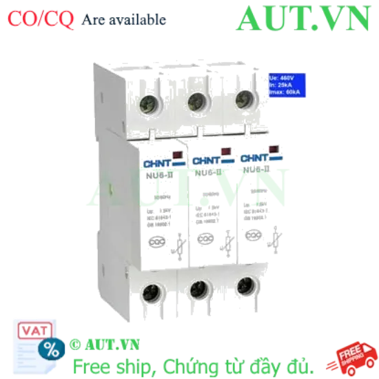 Ảnh của Thiết bị chống sét CHINT NU6-II 60kA/460V 3P 