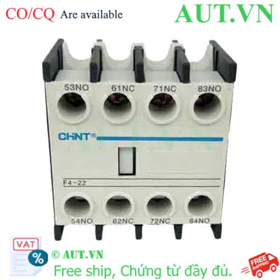 Ảnh của Tiếp điểm phụ cho công tắc tơ NC2 CHINT F4-22 