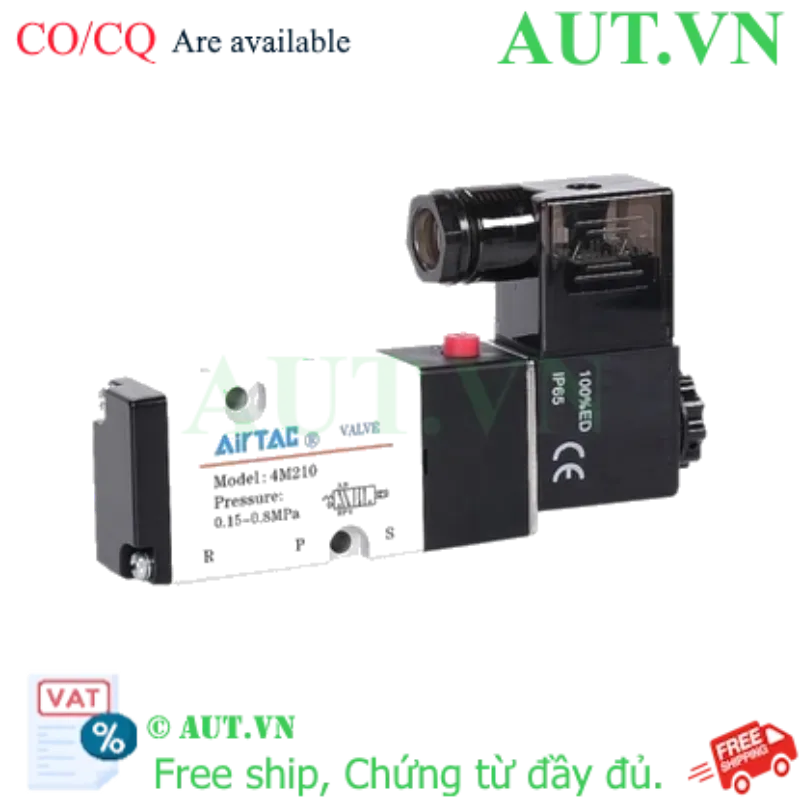 Ảnh của Van điện từ 5 cổng 1/4″ NPT Airtac 4M310-08