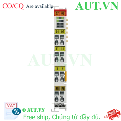 Ảnh của Bus terminal 2 kênh relay output 230VAC 5A Beckhoff KL2602-0010