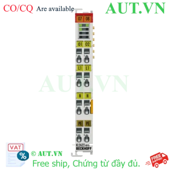Ảnh của Bus terminal 2 kênh relay output 230VAC 5A Beckhoff KL2622-0010