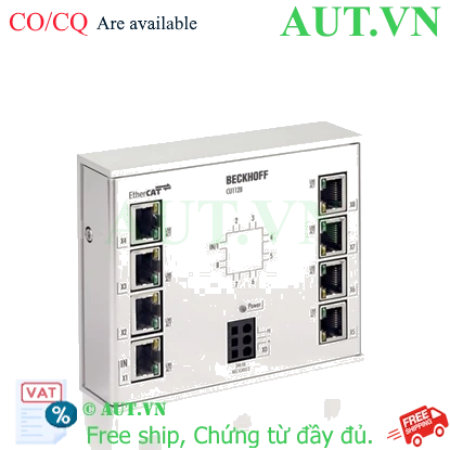 Ảnh của Beckhoff CU1128 | Bộ Chia EtherCAT 8 Cổng, Tốc Độ 100 Mbit/s, Bền Bỉ Công Nghiệp