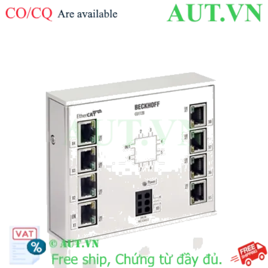 Ảnh của Beckhoff CU1128 | Bộ Chia EtherCAT 8 Cổng, Tốc Độ 100 Mbit/s, Bền Bỉ Công Nghiệp