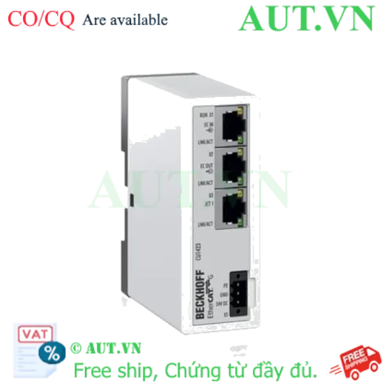 Ảnh của CU1423 | Infrastructure, 3-port junction, EtherCAT G, 1 Gbit/s, 24 V DC, RJ45