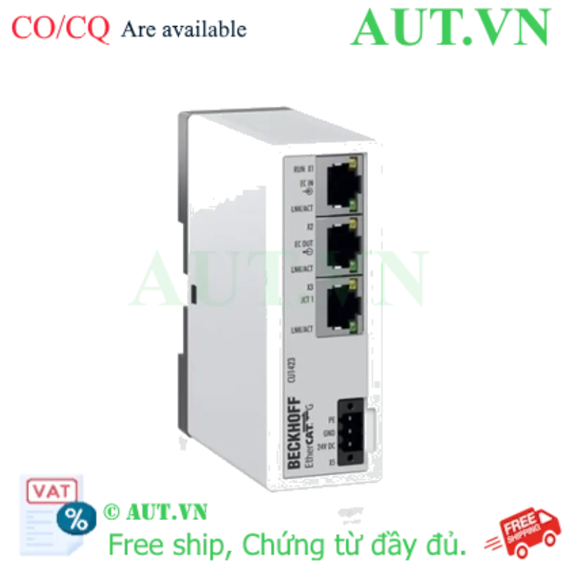 Ảnh của CU1423 | Infrastructure, 3-port junction, EtherCAT G, 1 Gbit/s, 24 V DC, RJ45