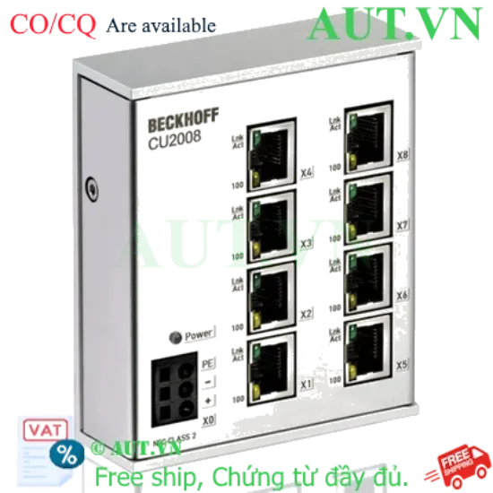 Ảnh của CU2008 | Infrastructure, 8-port switch, Ethernet, 100 Mbit/s, 24 V DC, RJ45