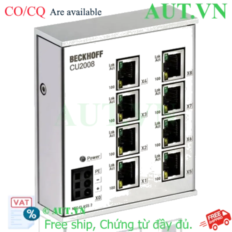 Ảnh của CU2008 | Infrastructure, 8-port switch, Ethernet, 100 Mbit/s, 24 V DC, RJ45