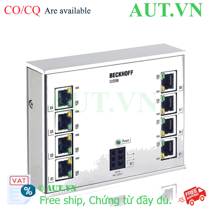 Ảnh của CU2208 | Infrastructure, 8-port switch, Ethernet, 1 Gbit/s, 24 V DC, RJ45