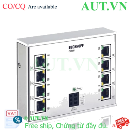 Ảnh của CU2208 | Infrastructure, 8-port switch, Ethernet, 1 Gbit/s, 24 V DC, RJ45