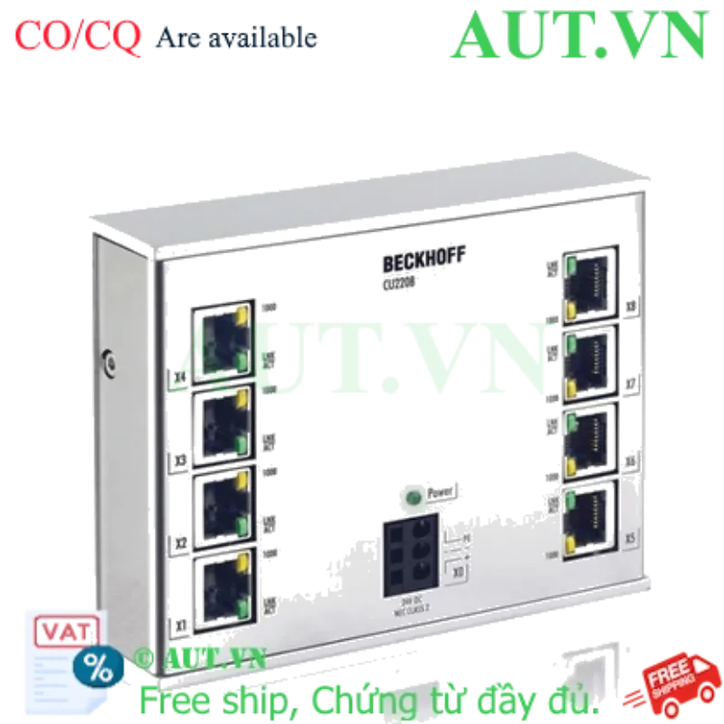 Ảnh của CU2208 | Infrastructure, 8-port switch, Ethernet, 1 Gbit/s, 24 V DC, RJ45
