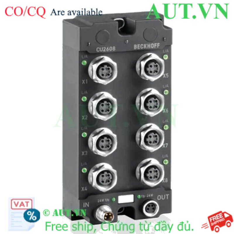 Ảnh của CU2608 | Infrastructure, 8-port switch, Ethernet, 100 Mbit/s, 24 V DC, M12