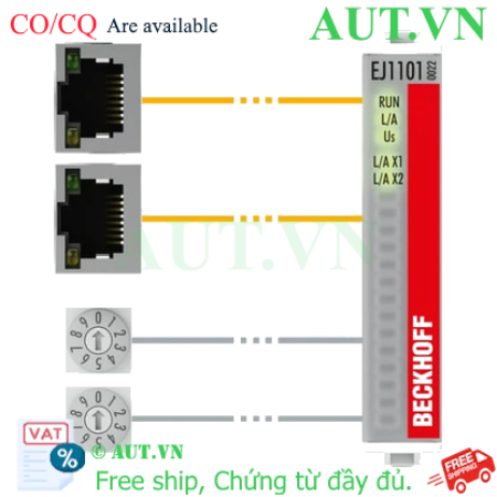Ảnh của EJ1101-0022 | EtherCAT Coupler with external connectors, power supply module and optional ID switches