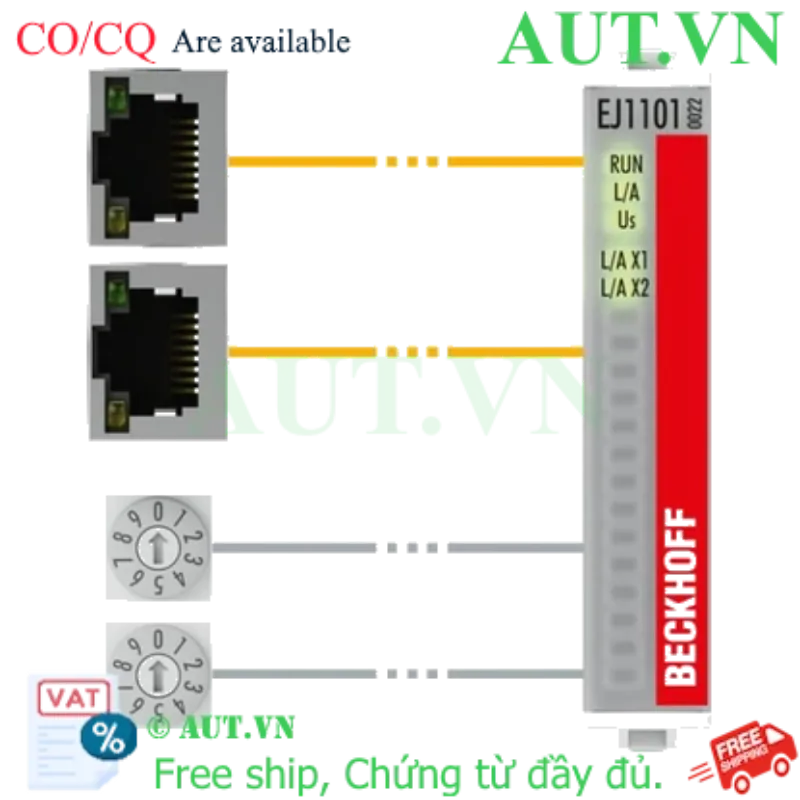 Ảnh của EJ1101-0022 | EtherCAT Coupler with external connectors, power supply module and optional ID switches
