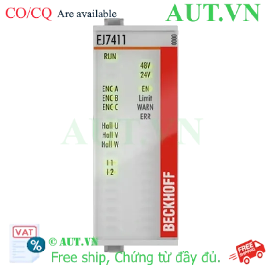 Ảnh của EJ7411 | EtherCAT plug-in module, 1-channel motion interface, BLDC motor, 48 V DC, 4.5 A, with incremental encoder, suitable for STO applications