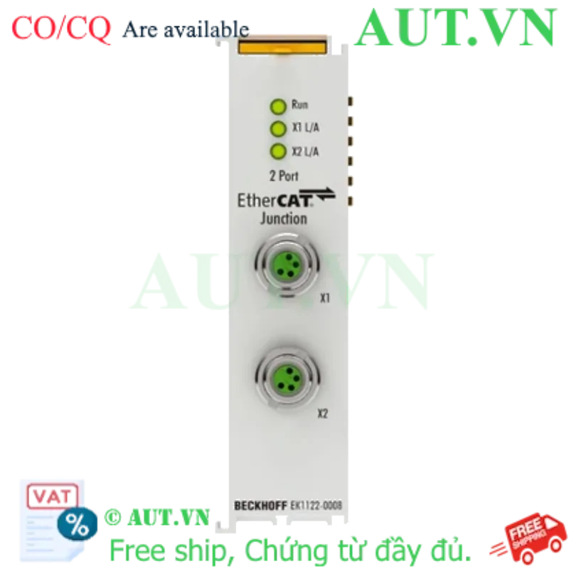 Ảnh của EK1122-0008 | 2-port EtherCAT junction with M8 connection
