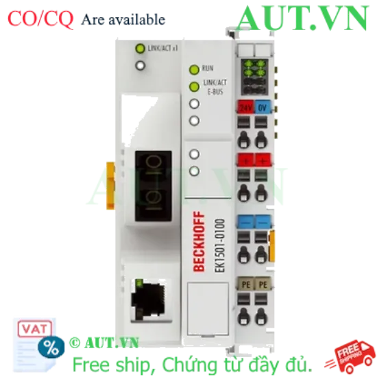 Ảnh của EK1501-0100 | EtherCAT Coupler, media converter (multimode fibre optic, RJ45 OUT) with ID switch