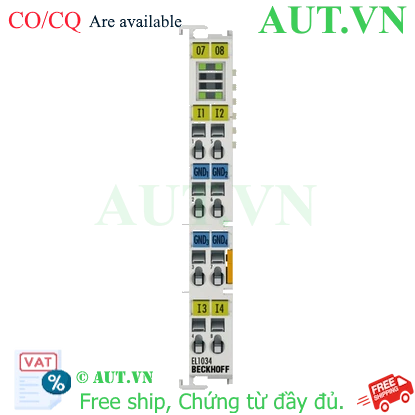Ảnh của EL1034 | EtherCAT Terminal, 4-channel digital input, 24 V DC, 10 µs, potential-free