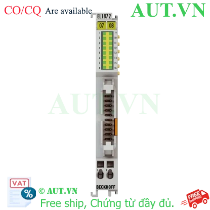Ảnh của EL1872-0010 | EtherCAT Terminal, 16-channel digital input, 24 V DC, 10 µs, ground switching, flat-ribbon cable