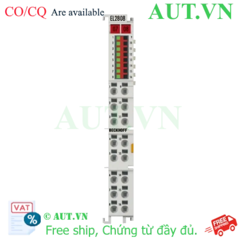 Ảnh của EL2808 | EtherCAT Terminal, 8-channel digital output, 24 V DC, 0.5 A, 2-wire connection