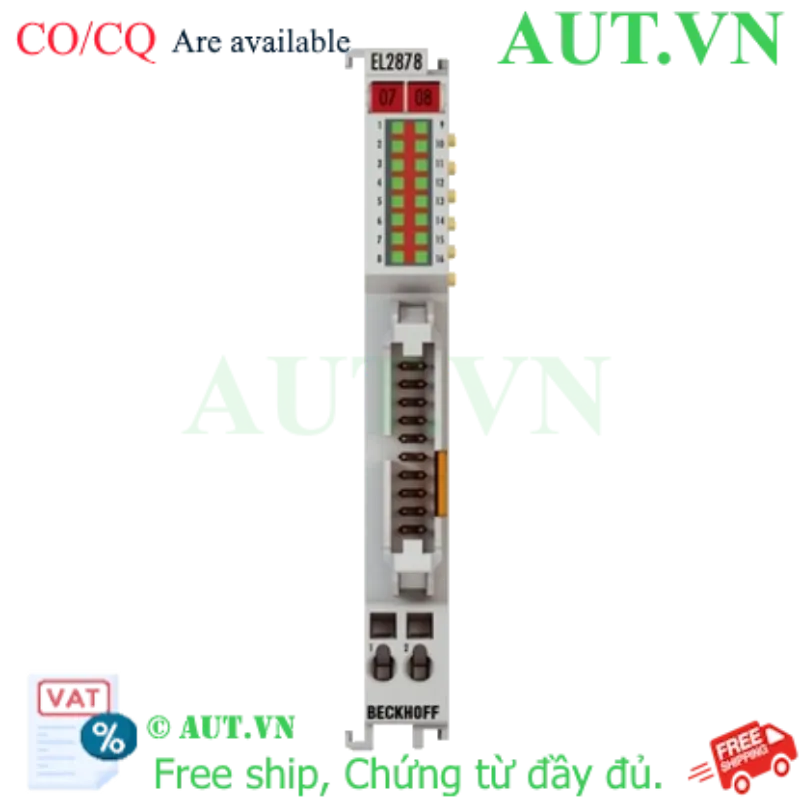 Ảnh của EL2878-0005 | EtherCAT Terminal, 8-channel digital output, 24 V DC, 0.5 A, flat-ribbon cable, with diagnostics