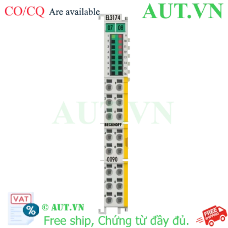 Ảnh của EL3174-0090 | EtherCAT Terminal, 4-channel analog input, multi-function, ±10 V, ±20 mA, 16 bit, TwinSAFE SC