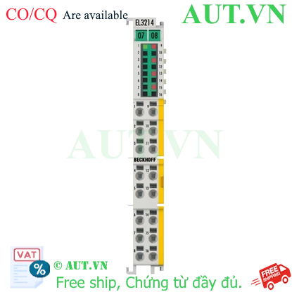 Ảnh của EL3214-0090 | EtherCAT Terminal, 4-channel analog input, temperature, RTD (Pt100), 16 bit, 3-wire connection, TwinSAFE SC