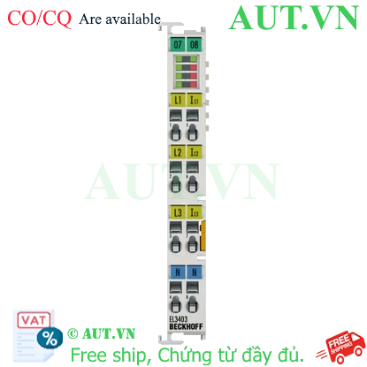Ảnh của EL3403 | EtherCAT Terminal, 3-channel analog input, power measurement, 500 V AC, 1 A, 16 bit