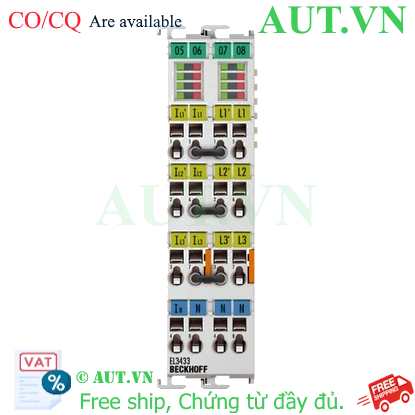 Ảnh của EL3433 | EtherCAT Terminal, 3-channel analog input, power measurement, 500 V AC, 10 A, 16 bit