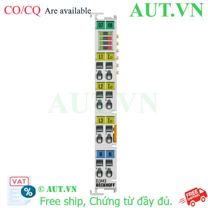 Ảnh của EL3443 | EtherCAT Terminal, 3-channel analog input, power measurement, 480 V AC/DC, 1 A, 24 bit
