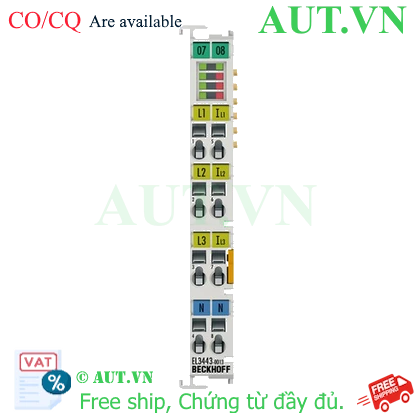 Ảnh của EL3443-0013 | EtherCAT Terminal, 3-channel analog input, power measurement, 480 V AC/DC, 333 mV, 24 bit